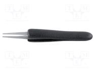 Tweezers; Blade tip shape: flat; Tweezers len: 125mm; ESD IDEAL-TEK