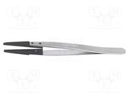 Tweezers; replaceable tips; Blade tip shape: flat; ESD 