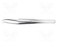 Tweezers; 115mm; for precision works; Blade tip shape: sharp 