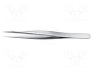 Tweezers; 110mm; for precision works; Blade tip shape: sharp 