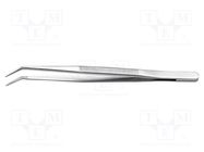 Tweezers; 150mm; Blades: narrow,curved; Blade tip shape: flat IDEAL-TEK