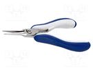 Pliers; smooth gripping surfaces,half-rounded nose,elongated IDEAL-TEK