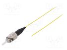 Optic fiber pigtail; ST/UPC; 2m; Optical fiber: 900um; yellow FIBRAIN