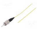 Optic fiber pigtail; ST/UPC; 1m; Optical fiber: 900um; yellow FIBRAIN