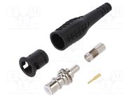 Connector: BNC; black; 3A; 58mm; soldered,crimped; 5÷40°C; BNC male POMONA