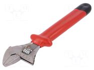 Wrench; insulated,adjustable; tool steel; for electricians; 1kV BAHCO