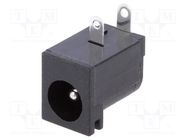 Socket; DC supply; male; 5.5/2.1mm; 5.5mm; 2.1mm; THT; angled 90° HSM