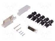 Connector: D-Sub; PIN: 15; plug; male; angled 90°; soldering; black ENCITECH