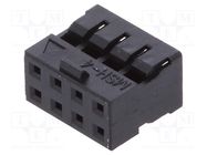 Connector: wire-wire/PCB; plug; female; PIN: 8; Milli-Grid 