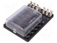Fuse boxes; 19mm; 30A; screw; Leads: connectors; Body: black; PBT SCI