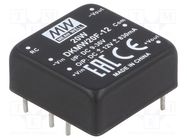 Converter: DC/DC; 20W; Uin: 9÷36V; Uout: 12VDC; Uout2: -12VDC; THT MEAN WELL