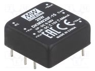 Converter: DC/DC; 20W; Uin: 9÷36V; Uout: 15VDC; Uout2: -15VDC; 330Hz MEAN WELL