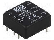 Converter: DC/DC; 20W; Uin: 18÷75V; Uout: 15VDC; Uout2: -15VDC; THT MEAN WELL