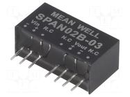 Converter: DC/DC; 2W; Uin: 18÷36VDC; Uout: 3.3VDC; Iout: 0÷500mA MEAN WELL