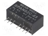 Converter: DC/DC; 2W; Uin: 36÷75V; Uout: 3.3VDC; Iout: 0÷500mA; SIP8 MEAN WELL