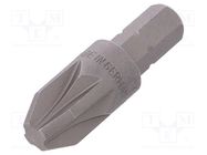 Screwdriver bit; Pozidriv®; PZ4; Overall len: 32mm; 1pcs; STANDARD WIHA