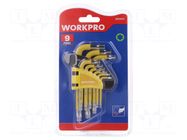 Wrench-set; Torx®; Chrom-vanadium steel; 9pcs. Workpro