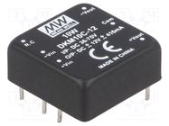 Converter: DC/DC; 10W; Uin: 36÷75V; Uout: 12VDC; Uout2: -12VDC; THT MEAN WELL