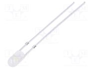 LED; 3mm; white cold; 750÷1120mcd; 30°; Front: convex; 2.8÷3.6V OPTOSUPPLY