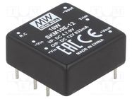 Converter: DC/DC; 10W; Uin: 4.7÷9V; Uout: 12VDC; Iout: 833mA; THT MEAN WELL