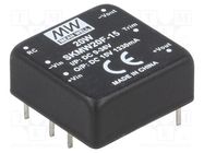 Converter: DC/DC; 20W; Uin: 9÷36V; Uout: 15VDC; Iout: 0÷1330mA; THT MEAN WELL
