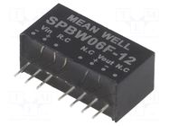 Converter: DC/DC; 6W; Uin: 9÷36VDC; Uout: 12VDC; Iout: 0÷500mA; SIP8 MEAN WELL