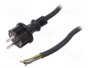 Cable; 3x2.5mm2; CEE 7/7 (E/F) plug,wires,SCHUKO plug; rubber PLASTROL