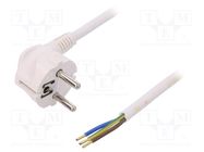 Cable; 3x1.5mm2; CEE 7/7 (E/F) plug angled,wires,SCHUKO plug PLASTROL