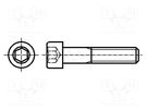 Screw; M10x80; 1.5; Head: cheese head; hex key; HEX 8mm; DIN 912 KRAFTBERG