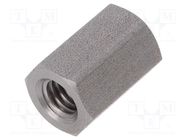 Screwed spacer sleeve; 15mm; Int.thread: M6; hexagonal DREMEC