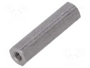 Screwed spacer sleeve; 20mm; Int.thread: M2,5; hexagonal DREMEC