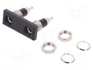Connector: 4mm banana; socket; 25A; 30VAC; 60VDC; Cutout: Ø8.3mm POMONA