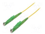 Fiber patch cord; E2/APC,both sides; 3m; 9/125um; yellow; Gold FIBRAIN