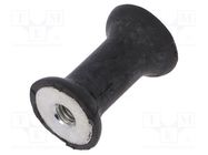 Vibration damper; M6; Ø: 20mm; rubber; L: 30mm; H: 6mm; 383N; 51N/mm ELESA+GANTER