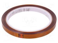 Tape: high temperature resistant; Thk: 0.07mm; 62%; amber; W: 9mm 3M