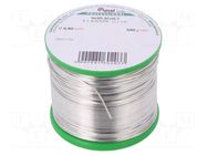 Tin; lead free; Sn99,3Cu0,7; 0.8mm; 500g; reel; 227°C; 3%; Flux: SW32 CYNEL