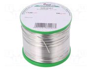 Tin; lead free; Sn99,3Cu0,7; 0.8mm; 500g; reel; 227°C; 3%; Flux: SW32 CYNEL