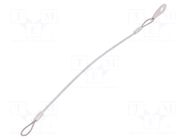 Retaining cable; with mounting tab and loop; Plating: PVC; 200mm ELESA+GANTER