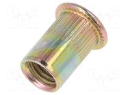 Rivet nut; M8; steel; Ømount.hole: 10.8mm; L: 18mm; Head: flat YATO