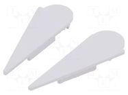 Cap for LED profiles; grey; 2pcs; ABS; WALLE12 TOPMET