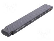 Folding ruler; L: 2m; black; measure MEDID