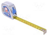 Measuring tape; L: 2m; Width: 19mm; ABS; measure MEDID