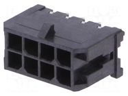 Connector: wire-board; socket; male; PIN: 8; Micro-Fit 3.0; THT; 3mm MOLEX