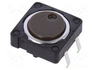 Microswitch TACT; SPST; Pos: 2; 0.05A/12VDC; THT; 2.6N; 12x12x3.5mm ALPS