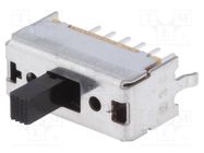 Switch: slide; Pos: 2; 4PDT; 0.1A/30VDC; ON-ON; THT; Leads: for PCB 