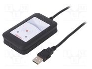 RFID reader; 4.3÷5.5V; USB; antenna; Range: 100mm; 88x56x18mm; ABS 