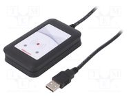 RFID reader; 4.3÷5.5V; CCID,PC/SC 2.01; USB; antenna; Range: 100mm ELATEC