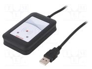 RFID reader; 4.3÷5.5V; USB; antenna; Range: 100mm; 88x56x18mm; ABS ELATEC