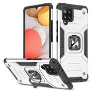 Wozinsky Ring Armor Case Kickstand Tough Rugged Cover for Samsung Galaxy A42 5G silver, Wozinsky