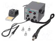 Station: hot air; with knob; 100÷450°C; 0÷100l/min; ESD; Ch: 2 QUICK